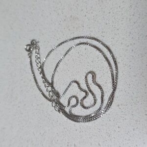 sterling silver 925 long layering box chain necklace 10 inch